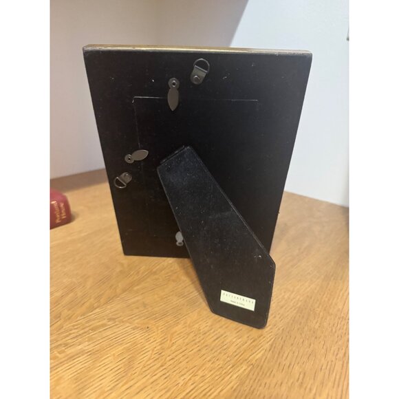 Pottery Barn Gold-Tone Wood Picture Frame With Black Velvet Back - Picture 3 of 6